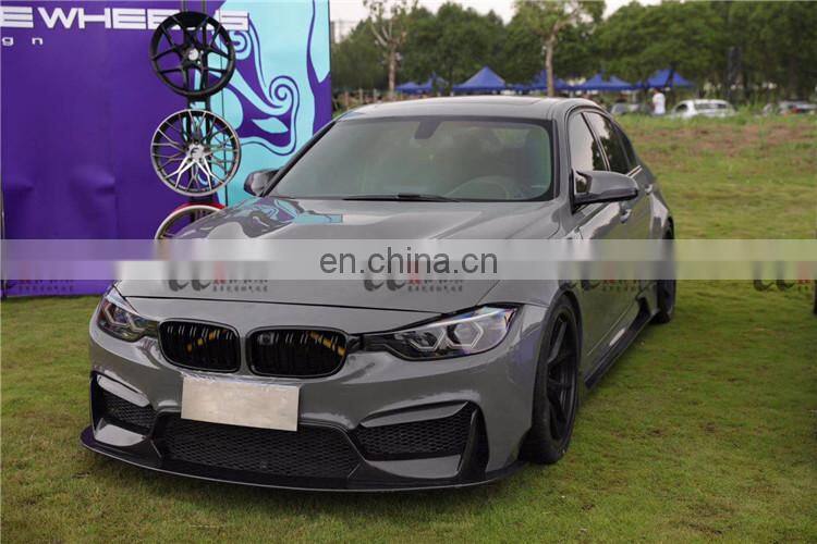 CQCV style wide body kit for BMW 3 series F30 F35 front bumper rear bumper carbon fiber material side skirts and fender