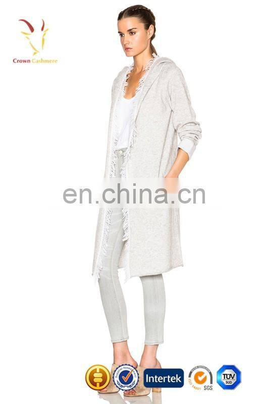 Women Fashion Hooded Cardigan Knitting Patterns Knitted Long Cardigan