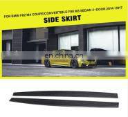 Full Carbon Fiber M3 M4 Side Skirts Extinsion for BMW F80 M3 Sedan F82 F83 M4 Coupe 2012-2017