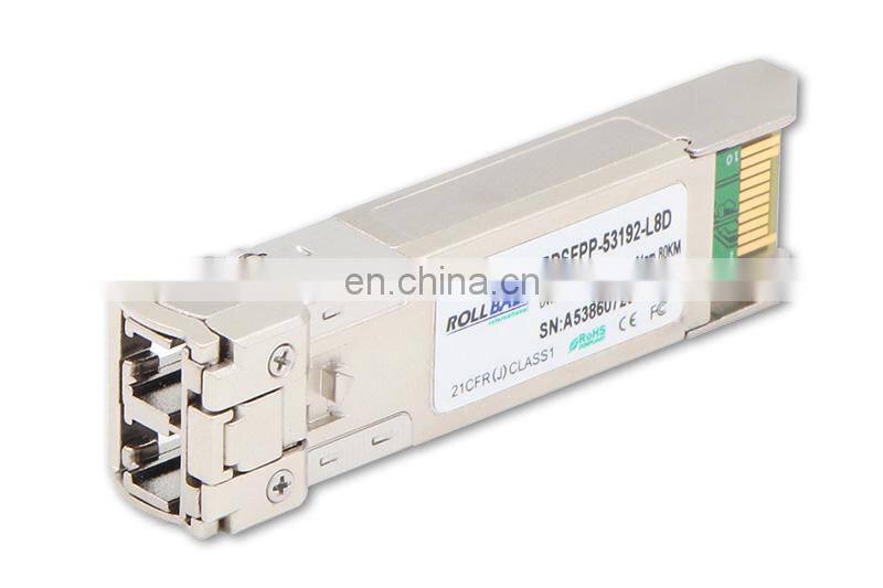 RoHS Compliant 10Gb/s SFP+ DWDM 100Ghz 80km Optical Transceiver