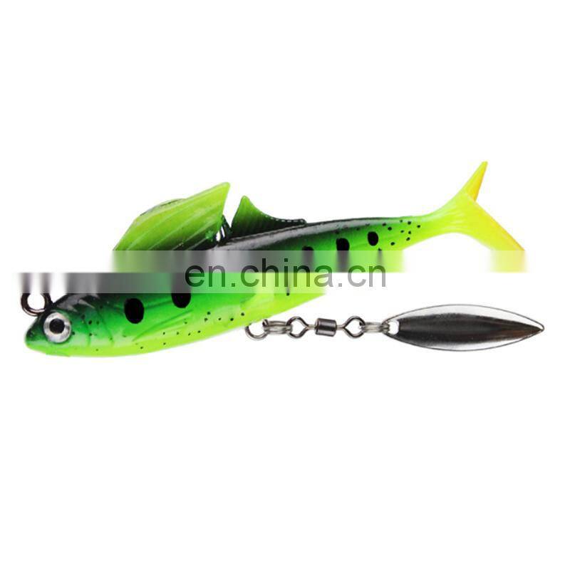 High Quality 8.5cm12.5g with Sequins VMC Single Hook Simulation Fishing Bait Soft Lead Fish