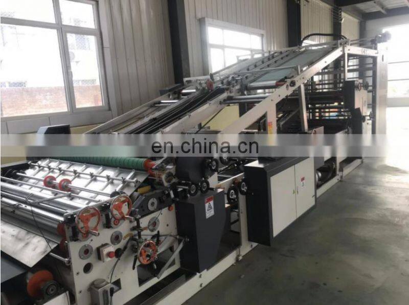 Automatic three in one flute laminating machine/5 layers E flute laminator/5 ply corrugated paper high speed flute laminator