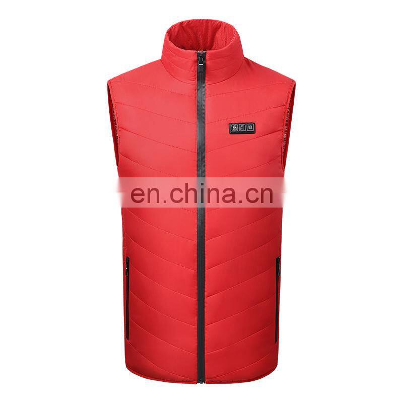 USD Smart Large Size Casual Stand Collar Heating Waistcoat
