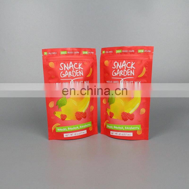 Silver mylar bag custom stand up pouch for tea ,coffee , snack