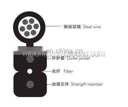 MT-1091-1 G652D G657A1 G657A2 FTTH DROP Cable Outdoor 2 core ftth drop cable