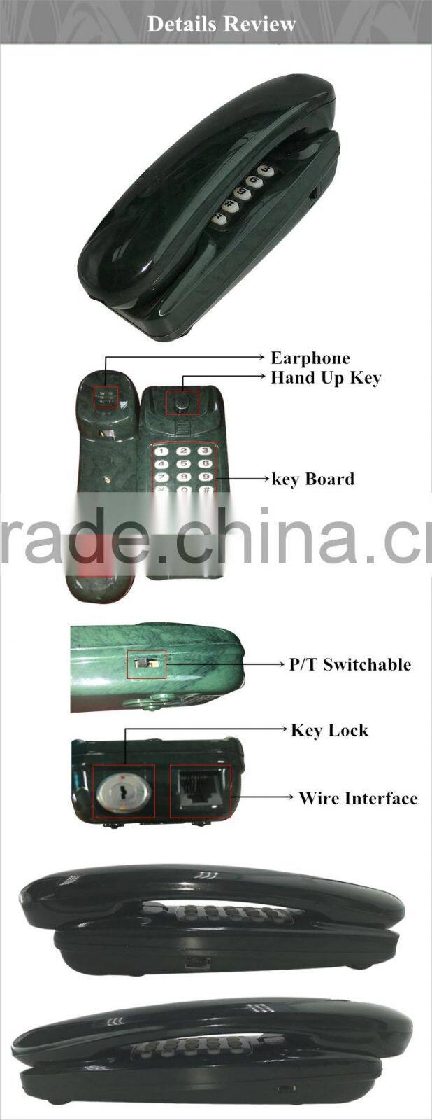 Black ABS single line wall mount small phone