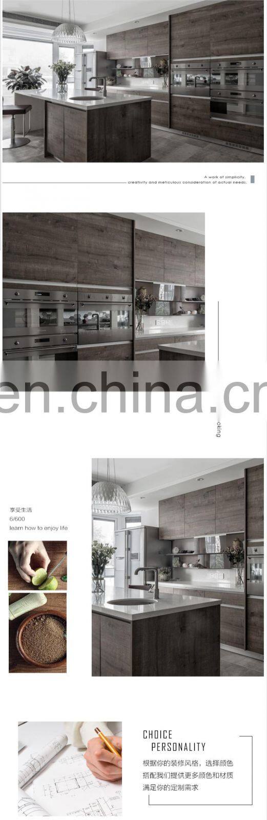 Modular Kitchen Furniture Storage Customized Wood Color Melamine Design Plywood Kitchen Cabinets