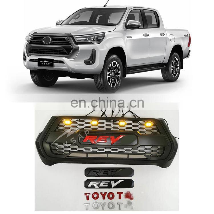 2021 New Style factory price black Grille for Hilux revo Rocco
