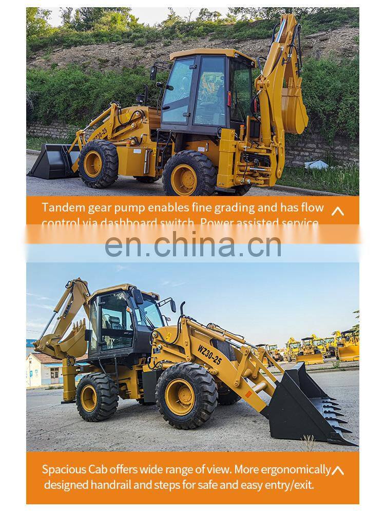 Cheap price WZ40-30 small min wheel 4x4 compact 1.1m3 bucket capacity mini retroexcavadora