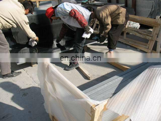Dyed black granite slabs in stock , cheap black granite