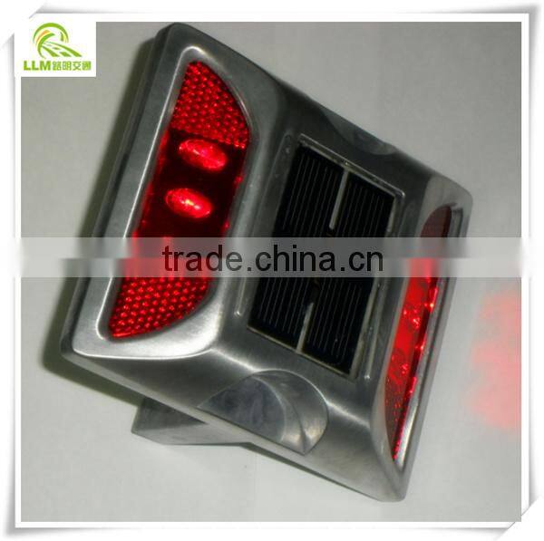 Original design double shanks waterproof aluminum solar LED road reflector stud