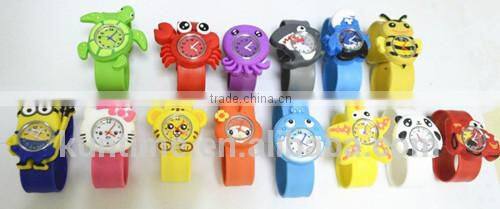 Hot kids slap watch with cute panda design japan quartz movt