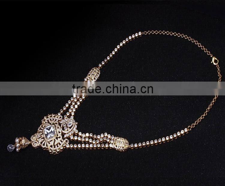 Newest Trending Item African Look Wedding Luxury Set CZ Pearl Jewelry Set