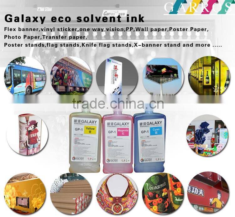 Garros DX5 eco solvent ink galaxy dx5 ink for dx5 printhead printer