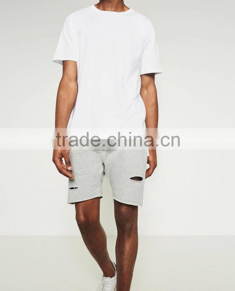 Stylish Custom French Terry Destroy Sweat Shorts For Men