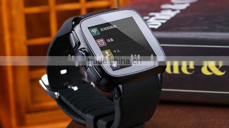 2015 OEM Watch Mobile Phone with 5MP camera and leather band