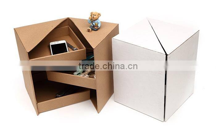 Foldable desk top organizers kraft paper recycled