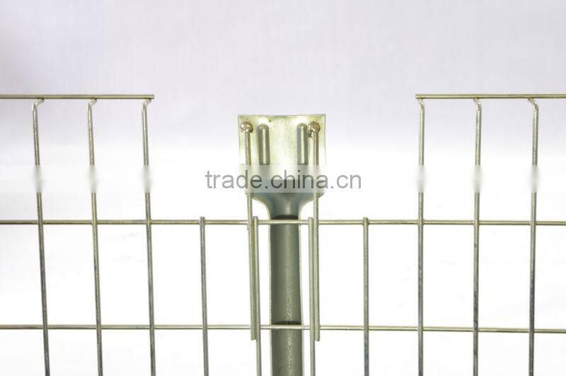 Inverted U channel metal mesh wire deck railing
