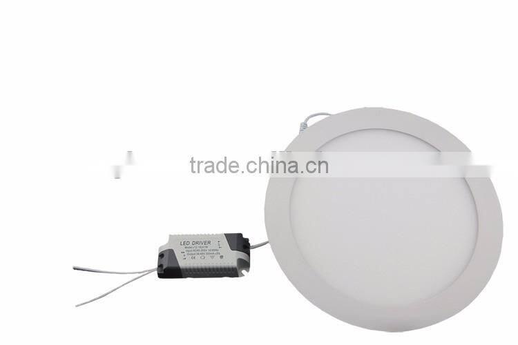 High efficiency 22x22 cm Embedded led round panel ceiling light
