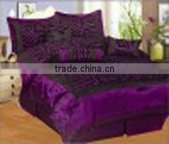 7Pcs Flocking Comforter Set