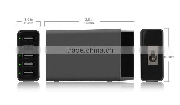 Output 50W 10A Desktop shape family using multi 5 ports charger Wall USB Travel Charger