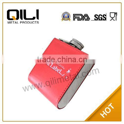 18/8 stainless steel metal wholesale hip flasks,6oz hip flask with special cap and keychain