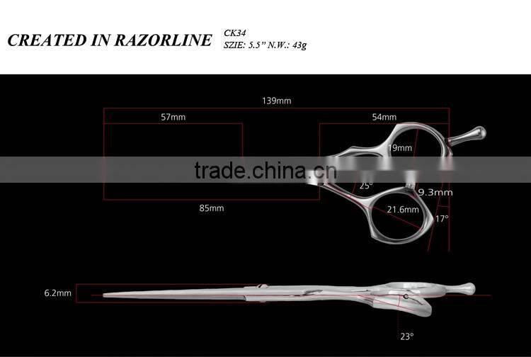 Razorline CK34 SUS440C 5.5 inch new thinner scissor professional hair thinning scissors