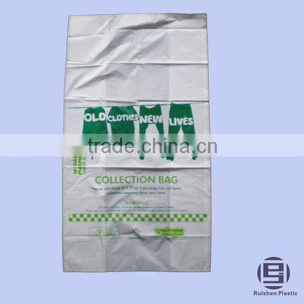 PE Biodegradable Fire Fighters Printed Collection Bag Donation Bag
