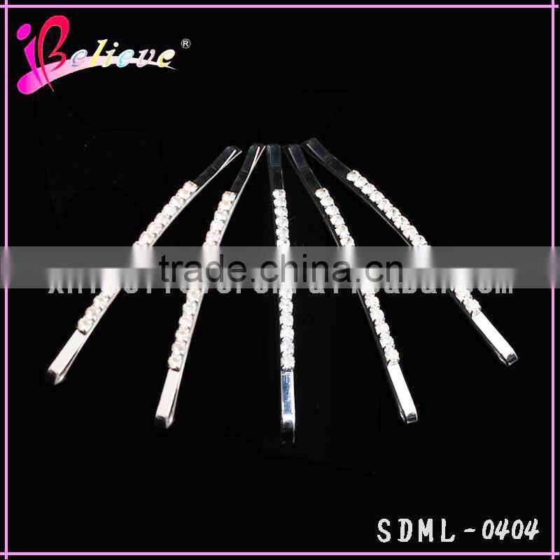 Metal small fancy hair pins accessories, hairpin with diamond, hair pins for girls