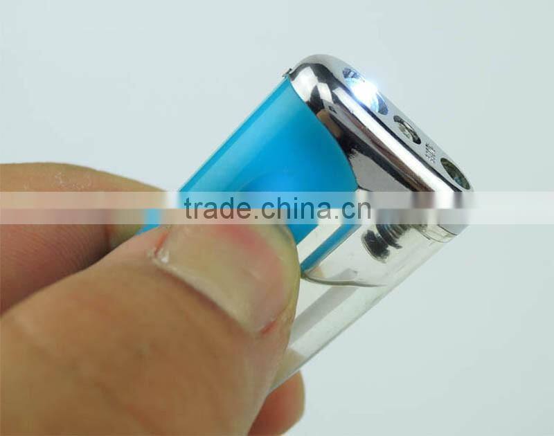 child safety frosted electronic gas refillable led torch lighter with ISO9994
