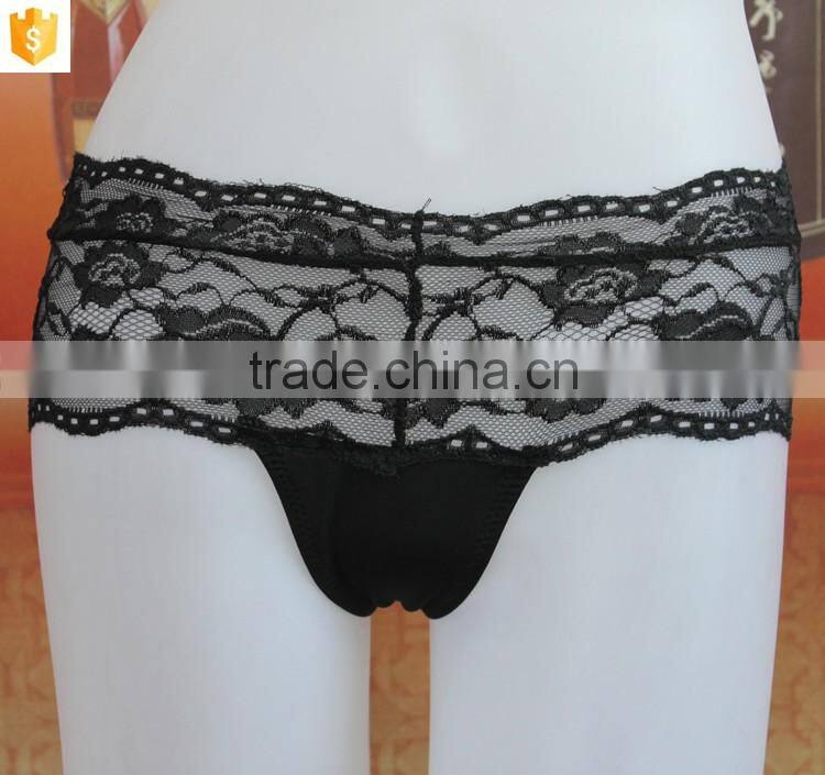 Wholesale black transparent panty,sexy lace underwear nighty wear