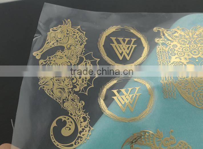 sliver electroplating letter metal custom sticker sheet