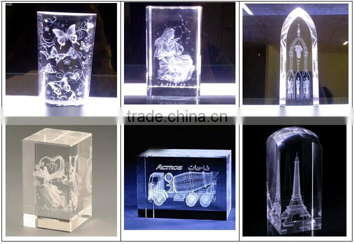 High quality inside engraving photo crystal glass acrylic 3D laser engraving machine
