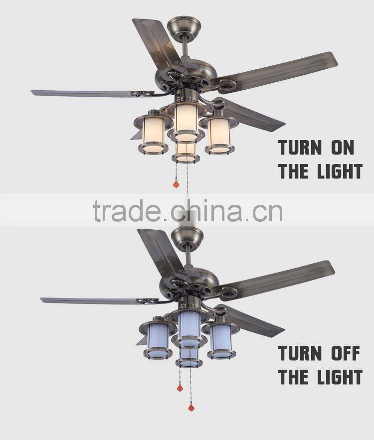 Easy Buy Contemporary Vintage 5 Blades 4 Light Ceiling Fan