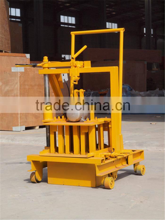 Mini Manul Movable Hollow Cement Block Making Machine QT40-3C