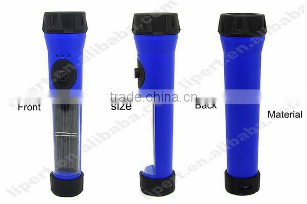 (130096) Camping Portable Waterproof Rechargeable Solar Energy Torch Light