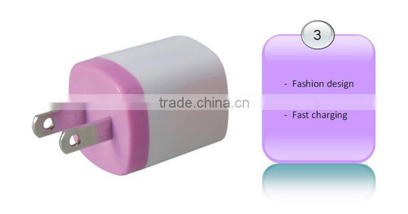 5v 1a universal travel adapter with usb charger