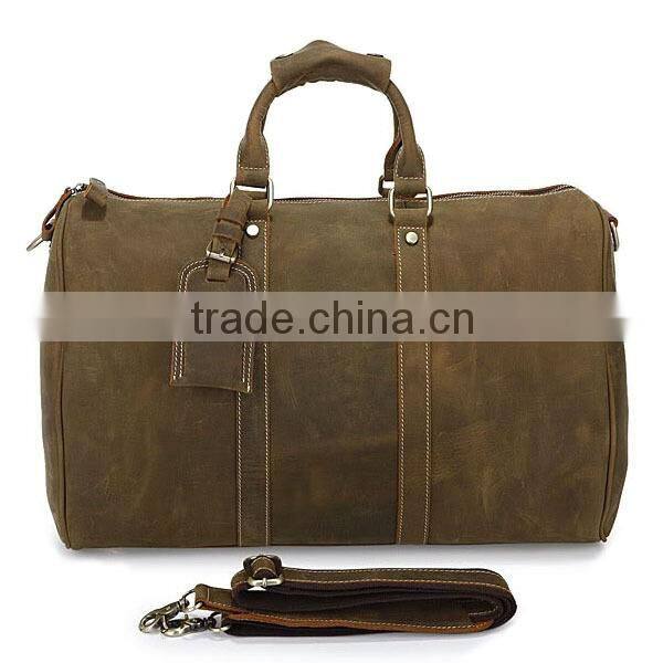 2014 fashion shoulder travel bag,real leather travel bag,travel shoulder bag for men