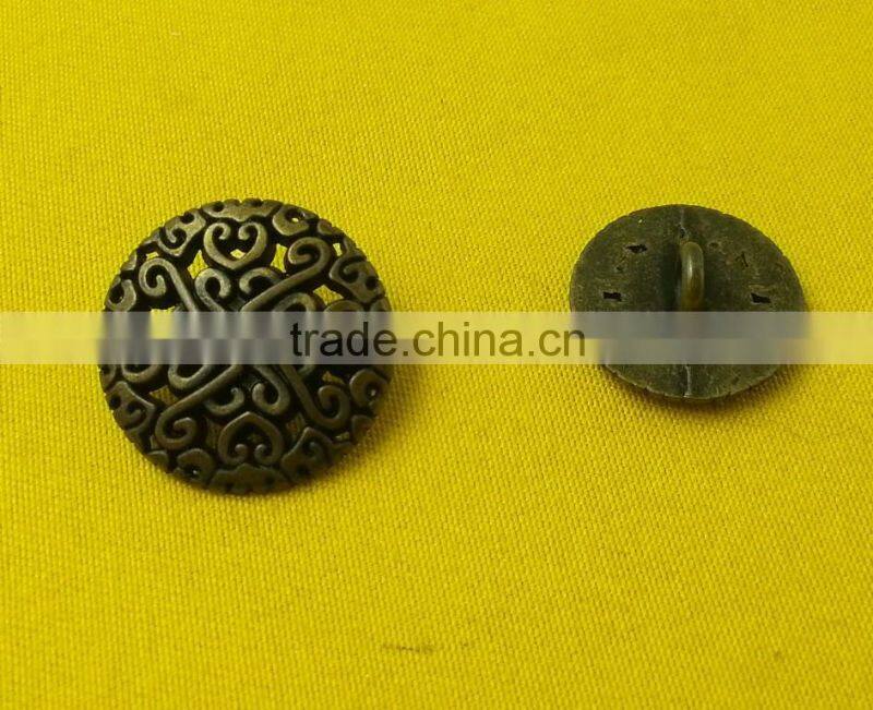 15mm and 20mm Metal Shank Button in Anti-brass color