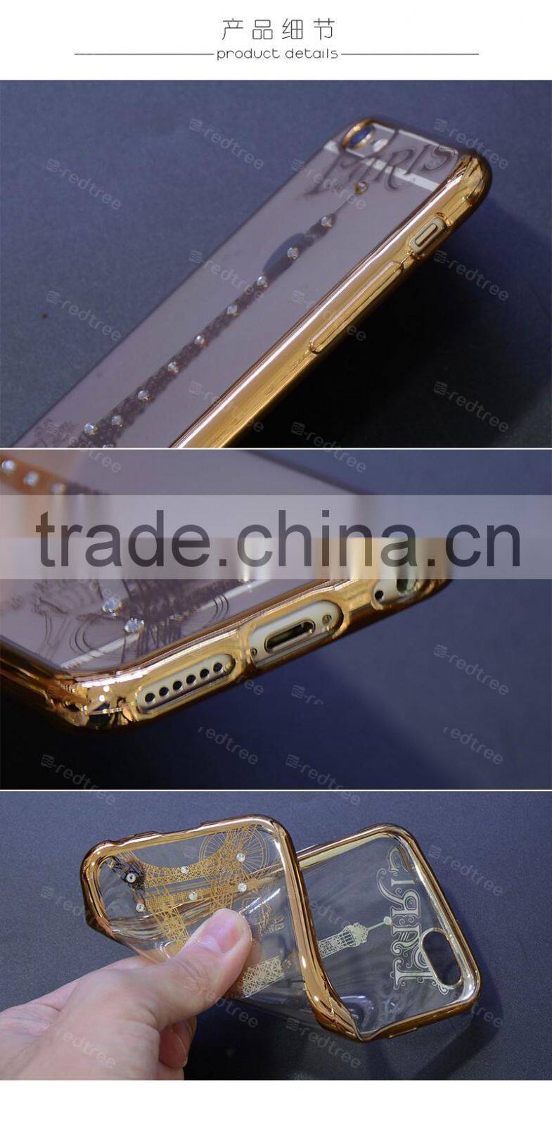 Electroplate Diamond Ultra Thin Case for Sony xperia c Case Back Cover ,for ipone 6 ,6s