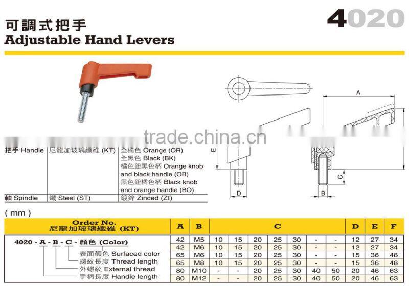 For Woodworking or Metal Drilling Plastic Adjustable Hand Levers