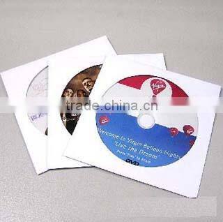 Woodfree White Paper Sleeve with Window and Flap for CD / DVD
