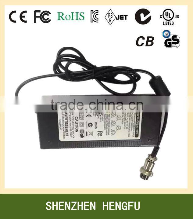 100-240V 42V 2A Li-ion Battery Charger Adapter for Electric Balance Board With Bluetooth Speaker