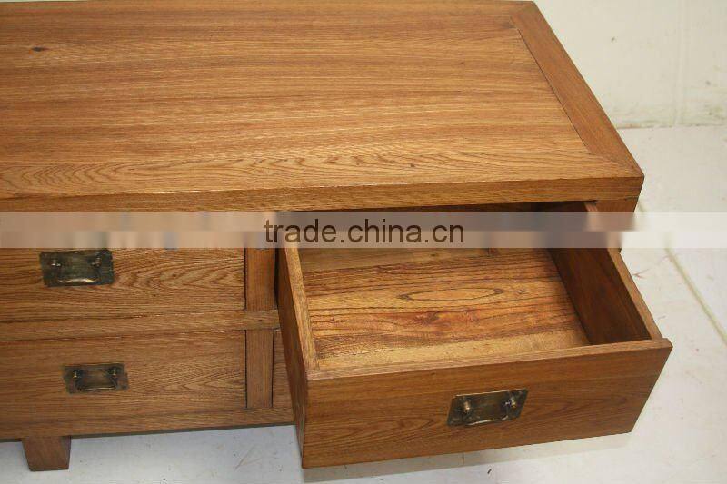 chinese antique living room natural color cabinet