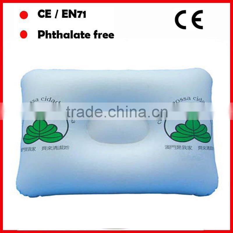 Blue color flocking neck pillows for promotion