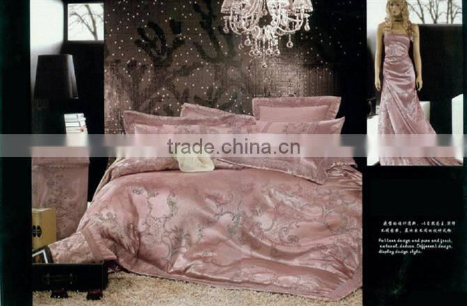 2016 luxury wedding silk bedding comforter sets