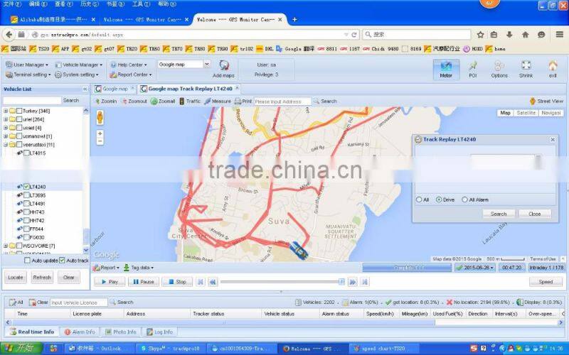 Digital Mapinfo Maps for all countries GPS software tracking system