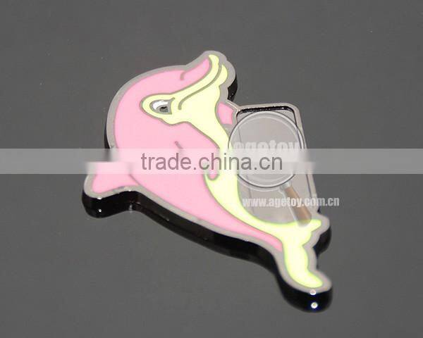 Tarnish Plated Zinc Alloy Cute Dolphins Shaped Promotional Souvenir Enamel Custom Fridge Magnet Metal