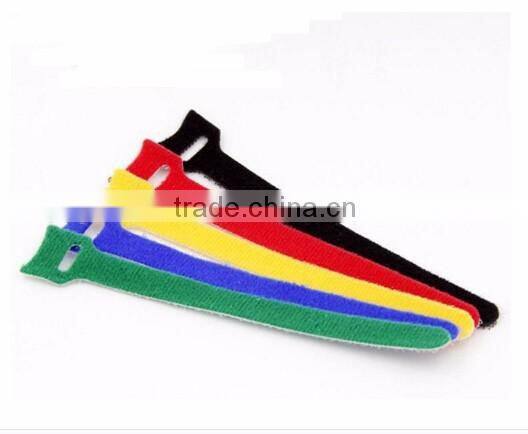 Cable organizer double side hook and loop cable ties with logo printing