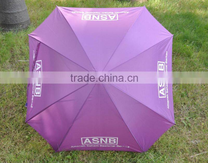 Hot Sale Silver Coated UV protective Promotional Custom Auto Open Double Layer Windproof advertising Straight Umbrella